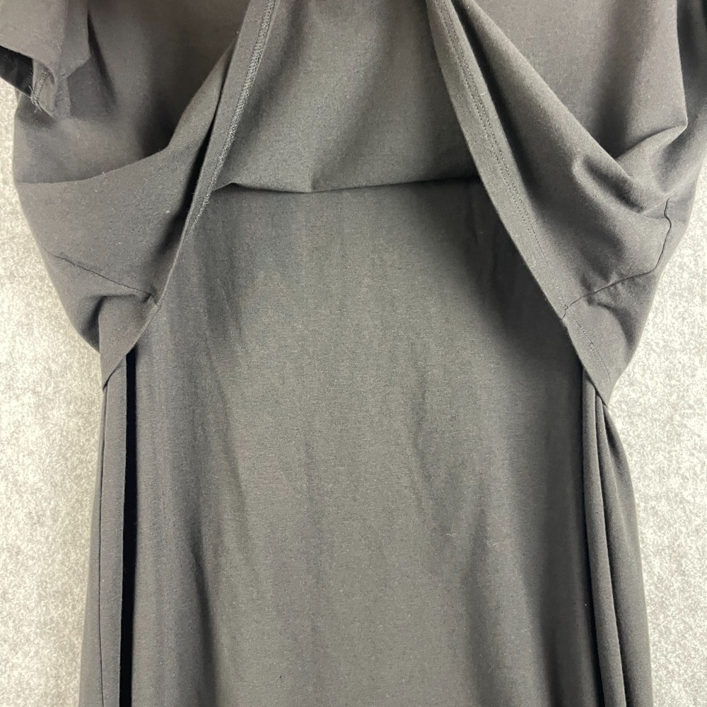 Theory Layered Midi Dress Womens Large Black Modal Blend Minimal Quiet Luxury - Picture 12 of 16